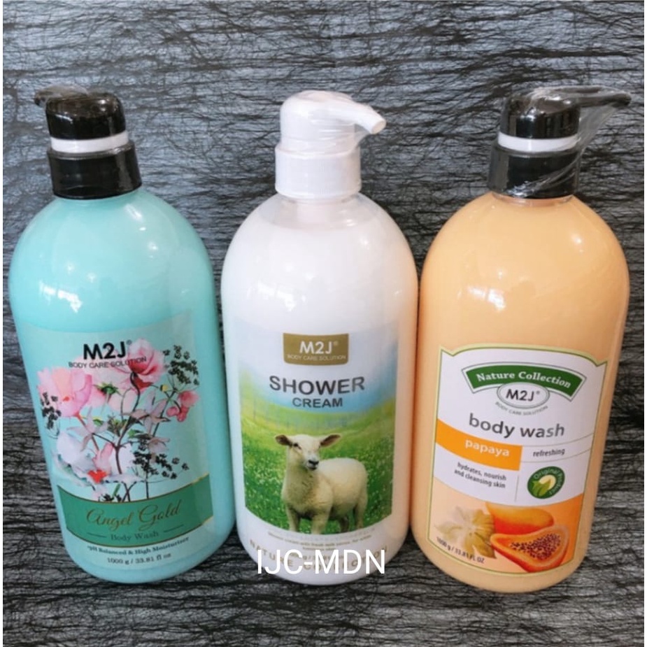 Jual M2J shower cream / SABUN MANDI M2J / M2J body wash cream 1Liter