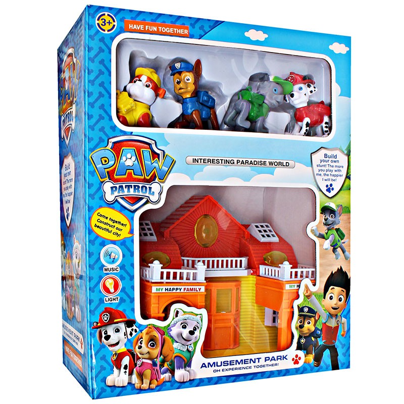 Jual Mainan Anak - Paw Patrol Amusement House- Villa Rumah Light Sound | Shopee Indonesia