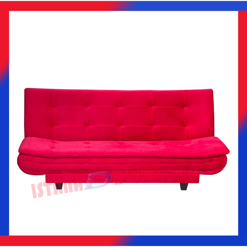 Jual Sofa Bed Pillow Top Reclyning Bahan Bludru Shopee Indonesia