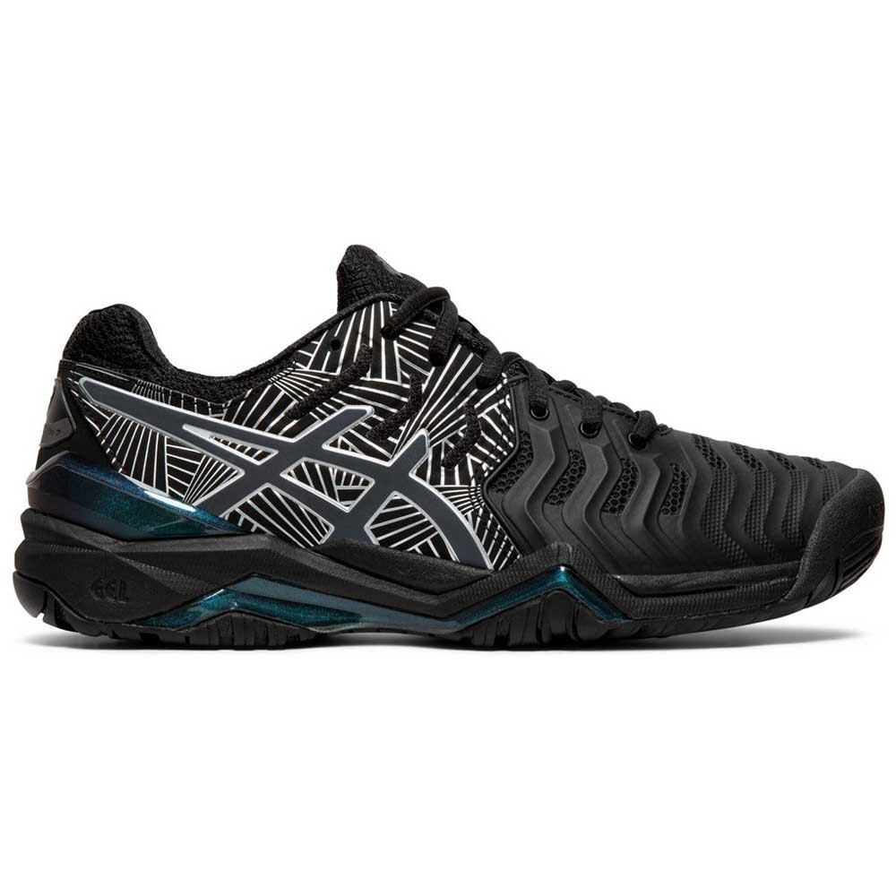 Jual Sepatu Tenis Tennis Asics Gel Resolution 7 Black Silver Original | Shopee Indonesia