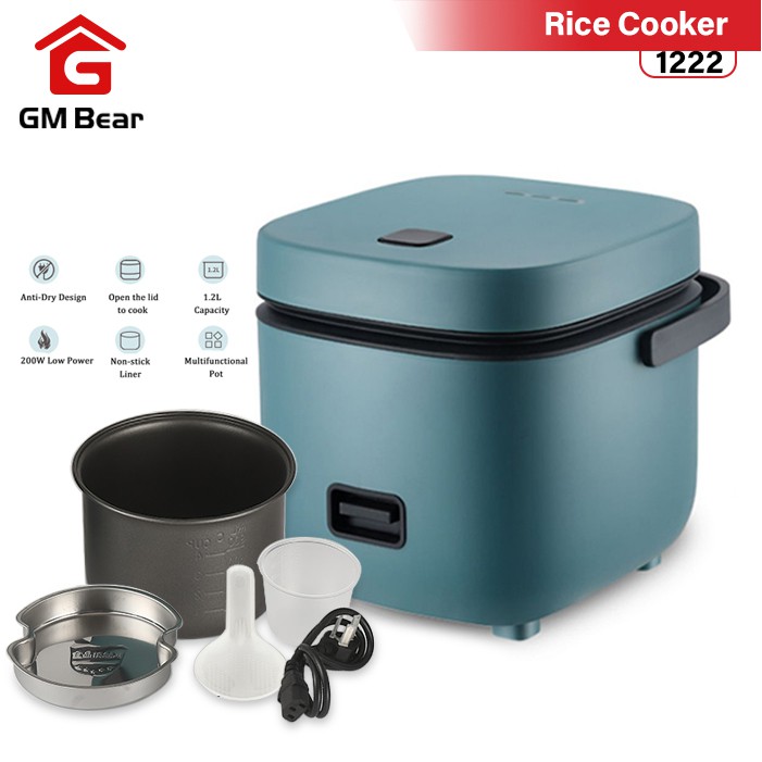 GM Bear Smart Rice Cooker Mini 0.8L BrownPenanak Nasi Minimalis