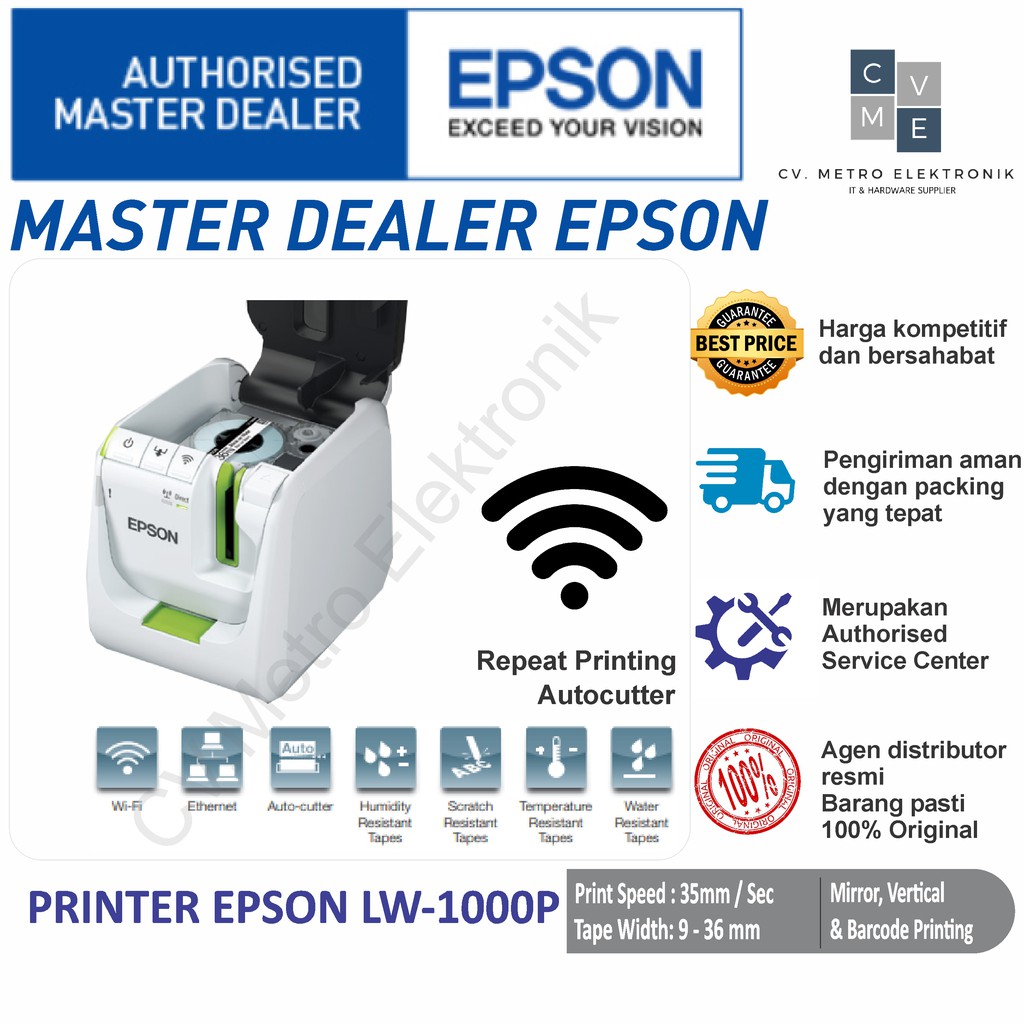Jual PRINTER EPSON LW1000P EPSON LW1000P LABEL PRINTER LabelWork Label