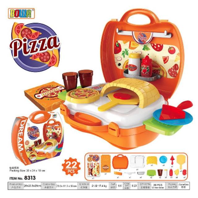 Jual Mainan Anak Perempuan Laki Laki Dream Set Pizza Masak Masakan Kitchen Harga Termurah | Shopee Indonesia