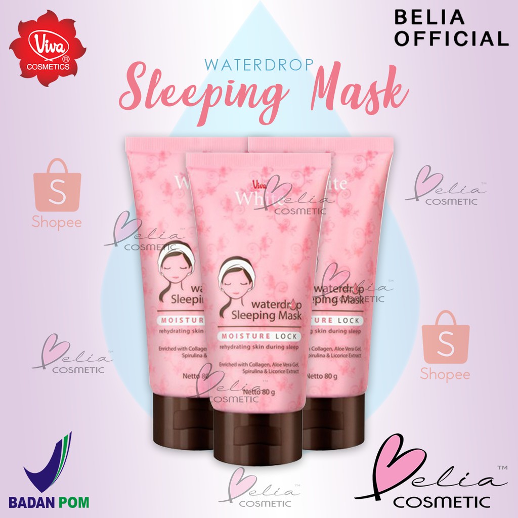 Jual BELIA VIVA Waterdrop Sleeping Mask Netto 80g (White cream