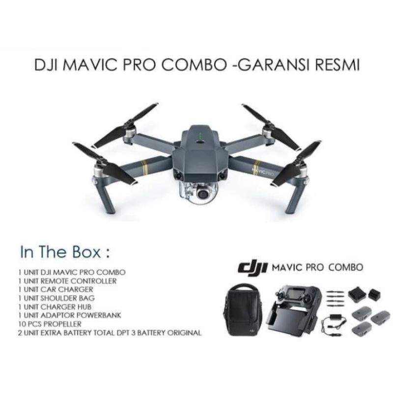 Jual Promo Harga Murah Drone Dji Mavic Pro Fly More Combo Garansi Resmi | Shopee Indonesia