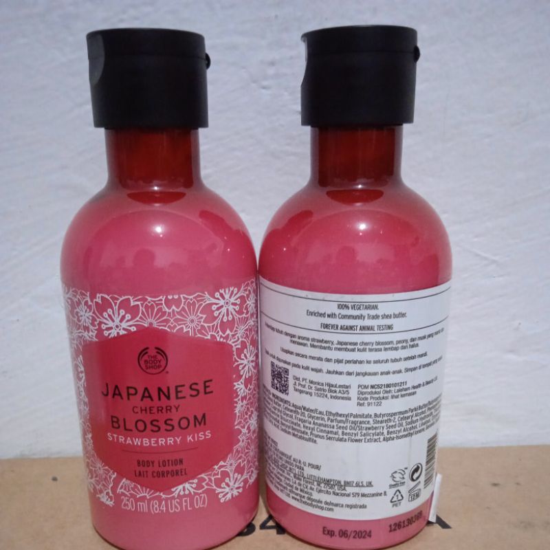 Jual lotion japanese cherry blossom strawberry kiss the body shop