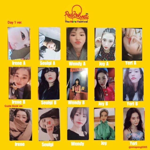 Jual OFFICIAL RED VELVET THE REVE FESTIVAL DAY 1 PHOTOCARD IRENE