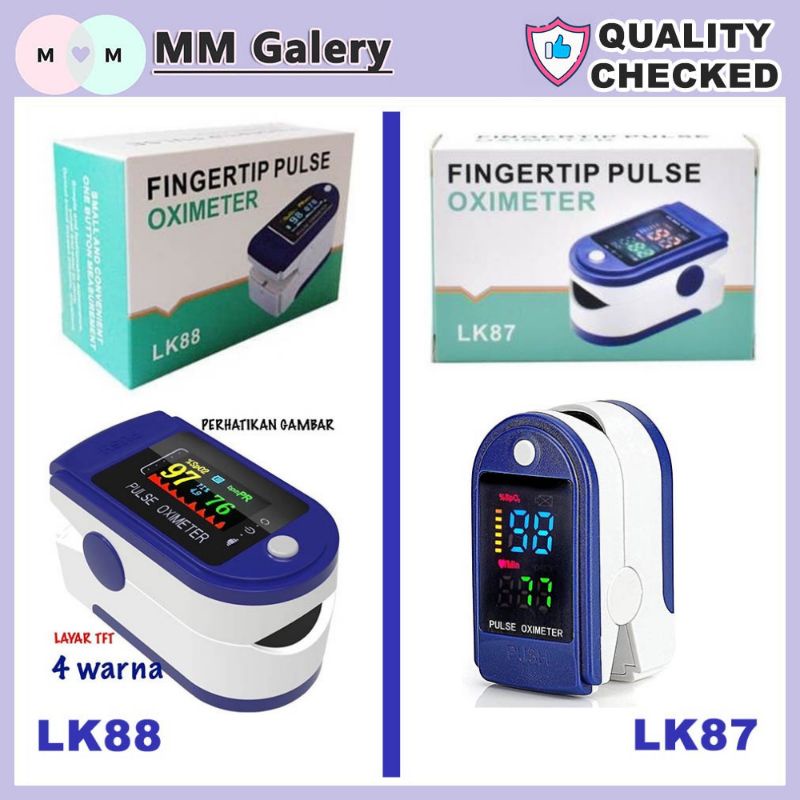 Jual Fingertip pulse oximeter lk88 oxymeter lk87 SpO2 LCD Full Colour