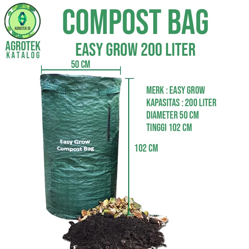 Jual Compost Bag Jumbo 200 Liter Tas Pembuat Kompos Pengolah Sampah