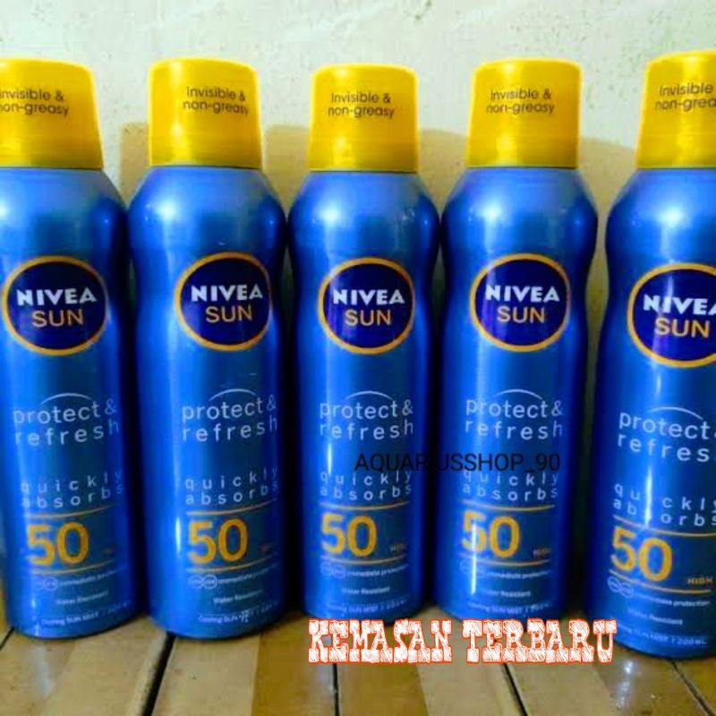 Jual Nivea Sun Protect & Refresh Spray Spf 50 200 Ml/Nivea Sun Protect&Refresh Spf 50 Sunblock Nivea | Shopee Indonesia