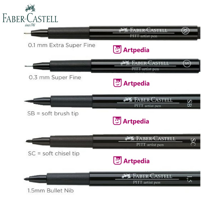 Jual Faber Castell Pitt Artist Pen - Black - India Ink - Satuan | Shopee Indonesia
