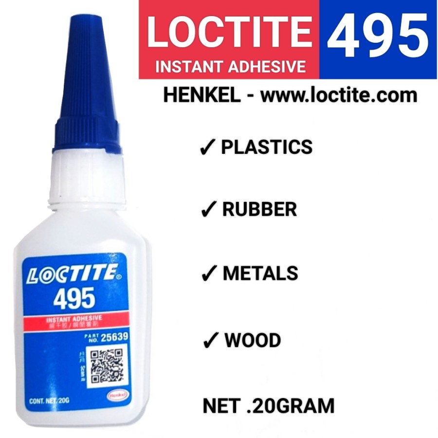 Jual LEM LOCTITE INSTANT SUPER KUAT LOCTITE 495 20 GRAM LEM KHUSUS
