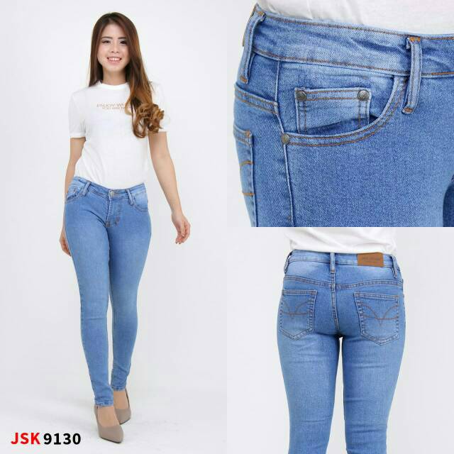 Jual Celana Panjang Skinny Jeans Wanita Denim Stretch Cewek JSK JEANS