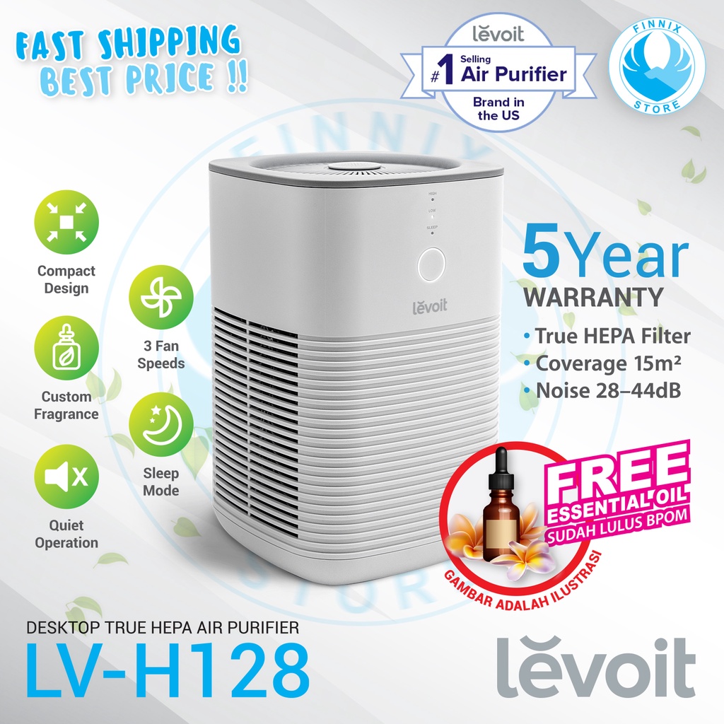 Jual Levoit Air Purifier Lv-H128 True Hepa Filter H13 - Pembersih Udara | Shopee Indonesia