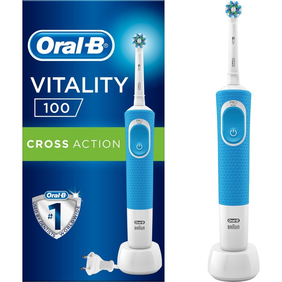 Jual Oral B Pro 100 / D100 Electric Toothbrush Sikat Gigi Elektrik Vitality Rechargeable | Shopee Indonesia