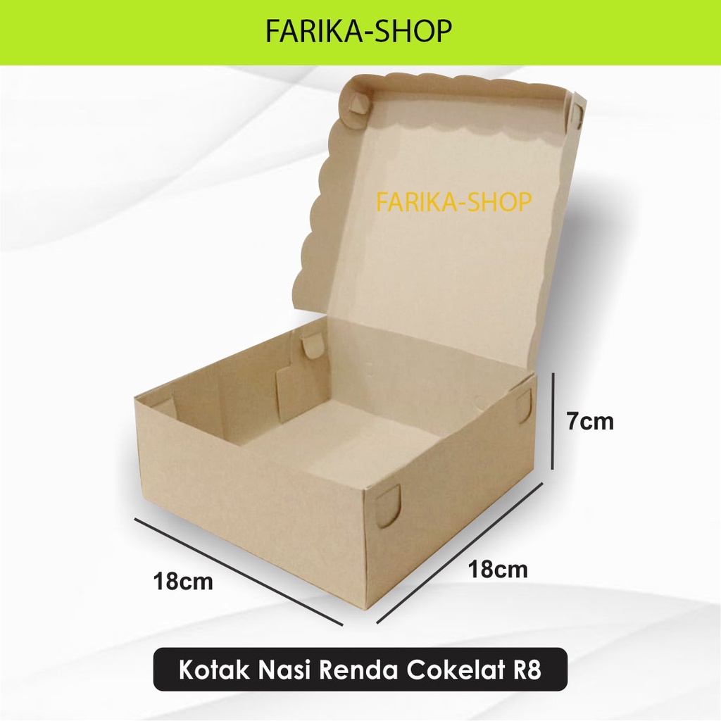Jual Dus Nasi Motif Renda Coklat Isi 10 Pcs / Dus Kotak Nasi Katering Tebal 310 Gsm | Shopee Indonesia