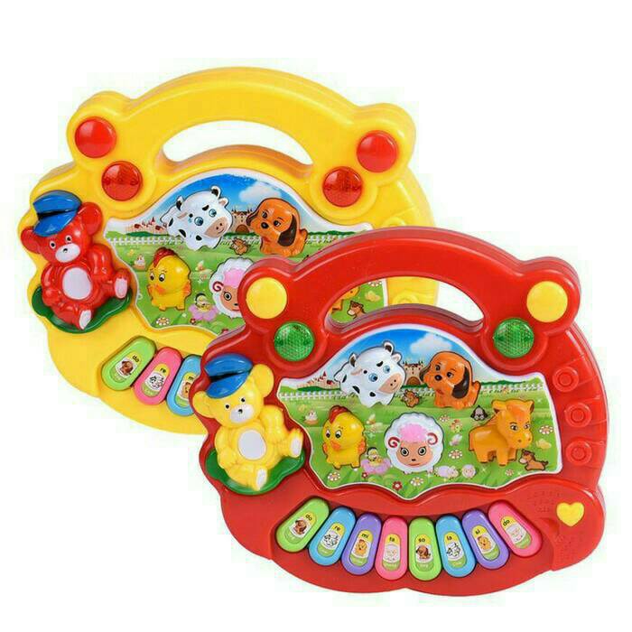 Jual Mainan Anak Animal Farm Piano Suara Hewan Musik Peternakan Baby Toys | Shopee Indonesia