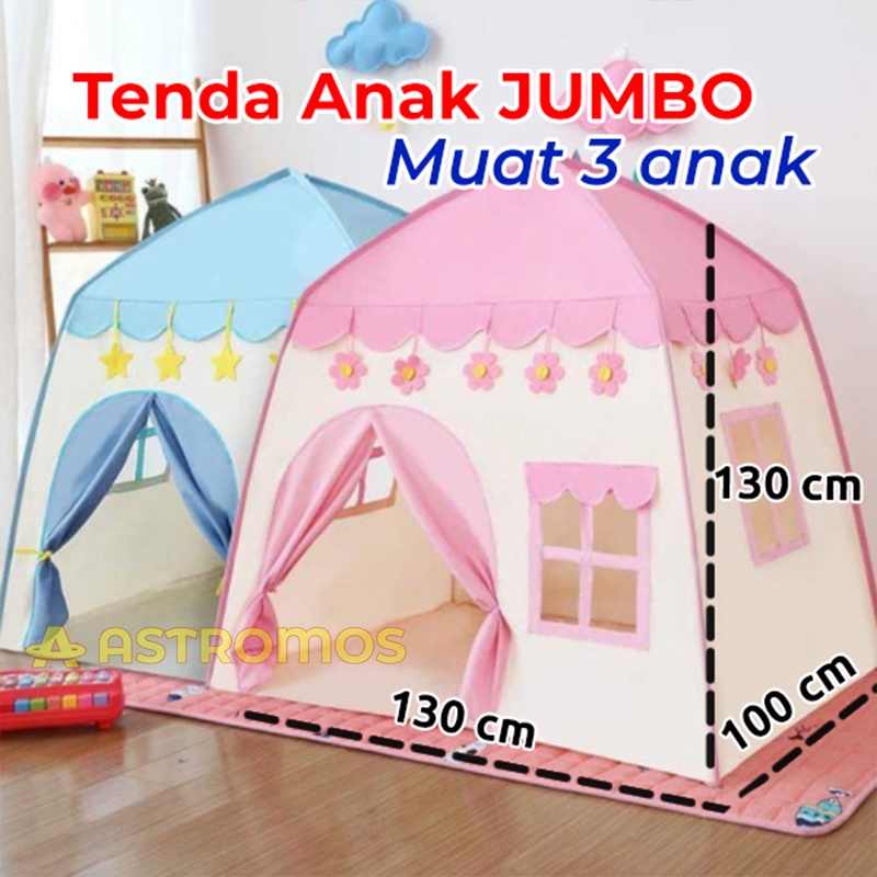 Jual Tenda Anak Jumbo Model Rumah Camping Tent Playhouse Princess Castle Mainan Indoor Outdoor | Shopee Indonesia