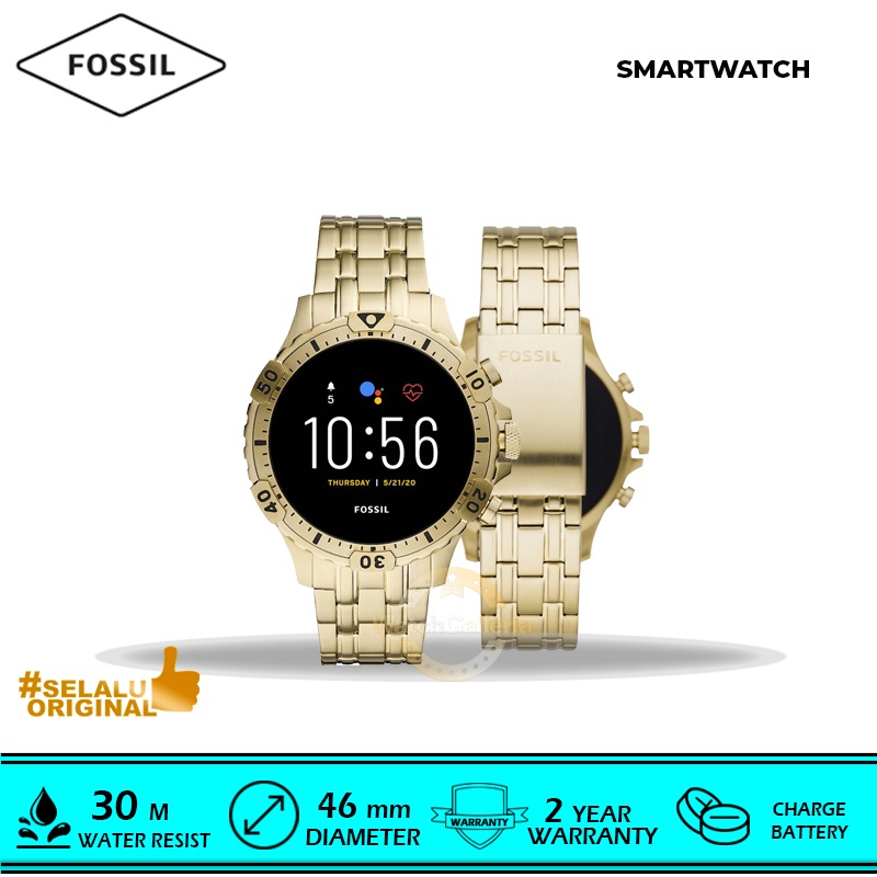 Jual Fossil Ftw4039 Gen 5 Smartwatch Garrett Hr Gold-Tone Stainless Steel | Shopee Indonesia