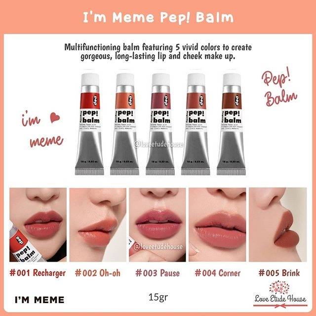 I'M MEME PEP BALM 15gr Shopee Indonesia