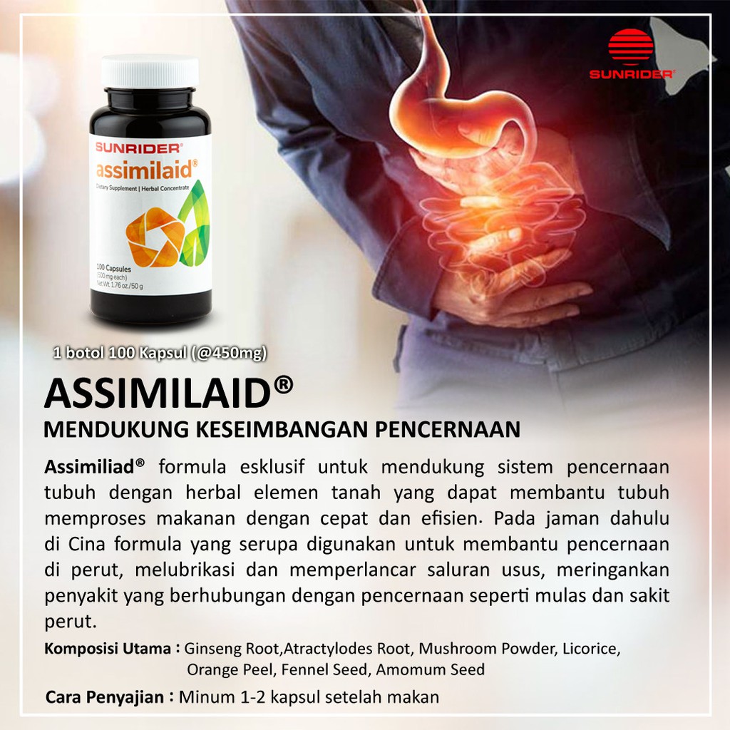 Jual Assimilaid Sunrider Pencernaan Bermasalah Assimilaid Jagonya