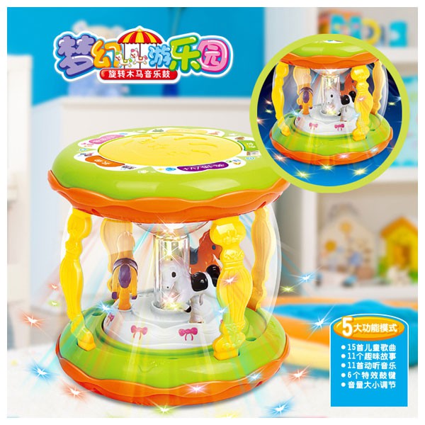 Jual Mainan Wonderland Merry Go Round Music Drum Mainan Bayi | Shopee Indonesia