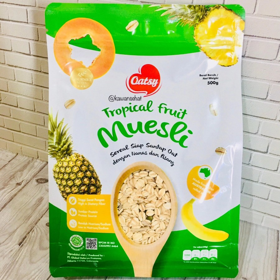 Jual Oatsy Muesli Tropical Fruit 500g Indonesia
