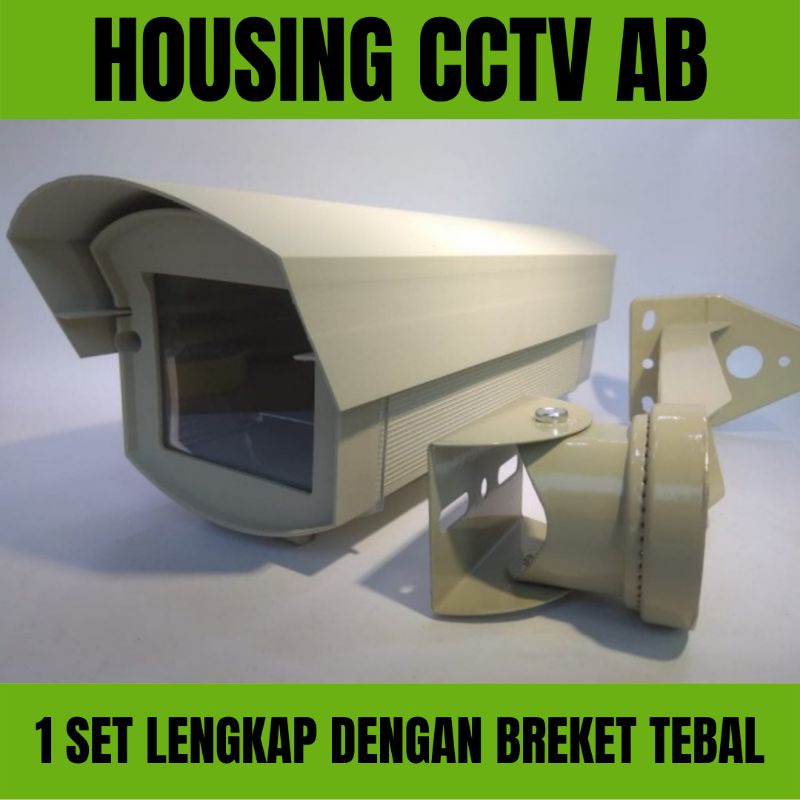Jual housing cctv + bracket / housing ab 1set + breket tebal Shopee