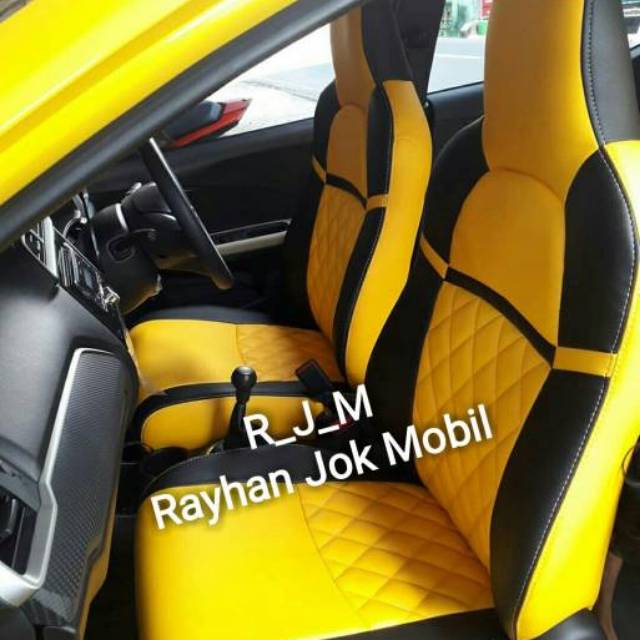 Sarung jok BRIO satya 2019/type Rs dan brio lama full 2baris free cover