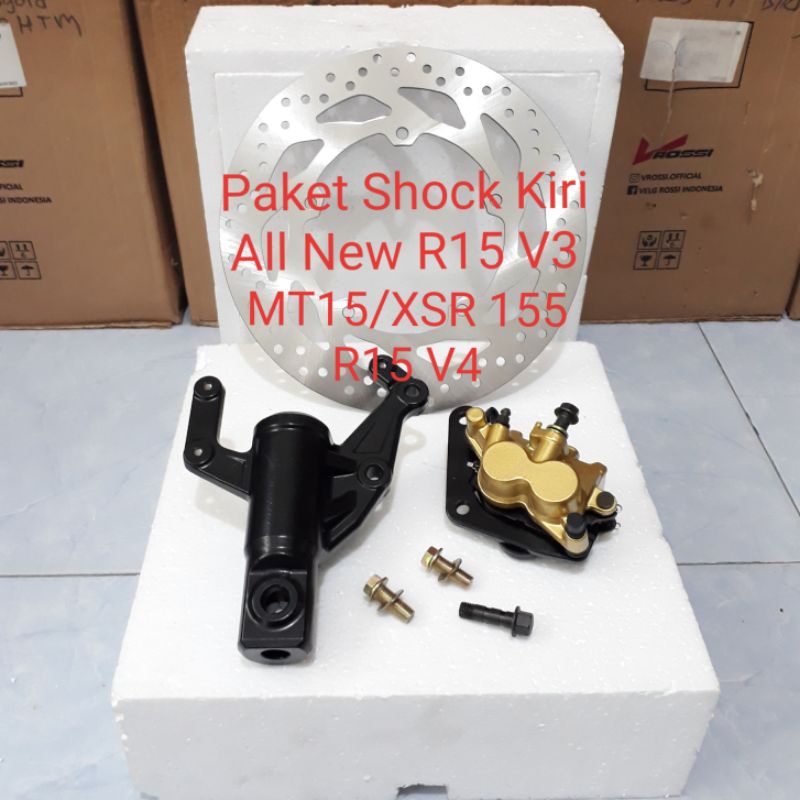 Jual Double disc R15 v3 v4 MT15 XSR 155 Tabung shock kiri kaliper