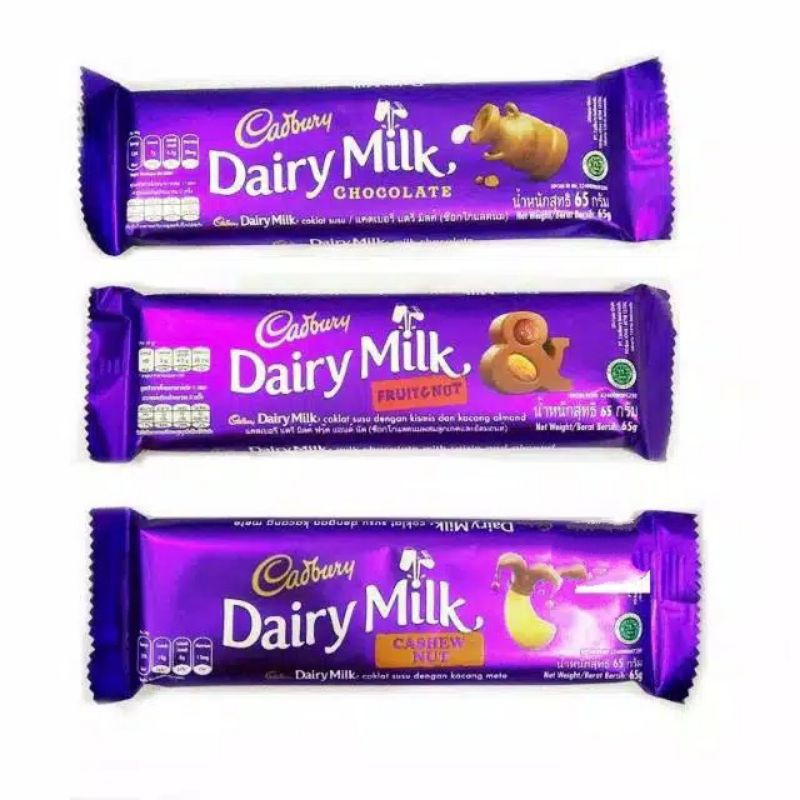 Jual Cadbury Dairy Milk 65 Gram | Shopee Indonesia