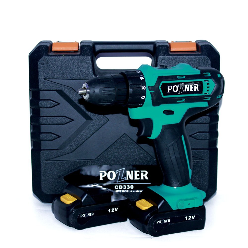 Mesin Bor Baterai Cordless Drill Liion 12V POZNER CD330