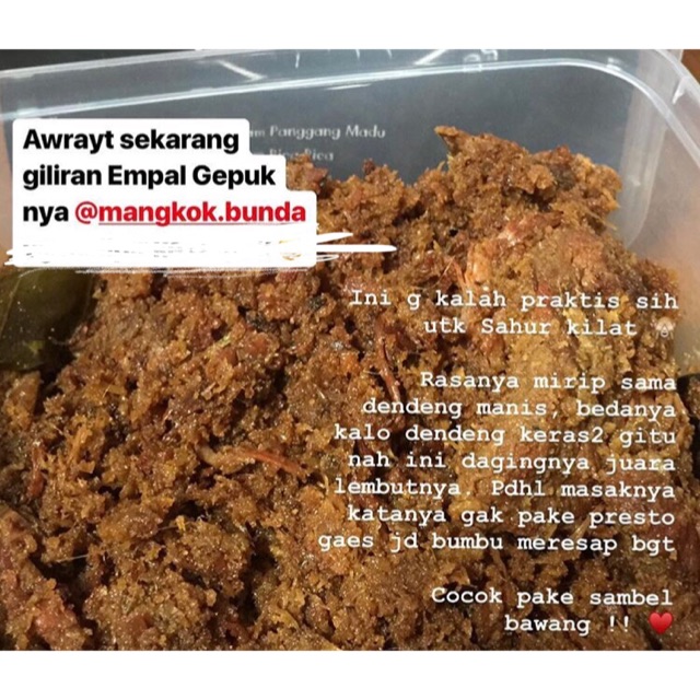 Resep Empal Gepuk Presto Resep Empal Gepuk Presto