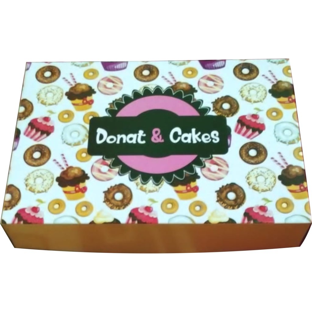 Paling laris Dus Donat dan kotak Kue ukuran 27 x 19 x 5 cm desain