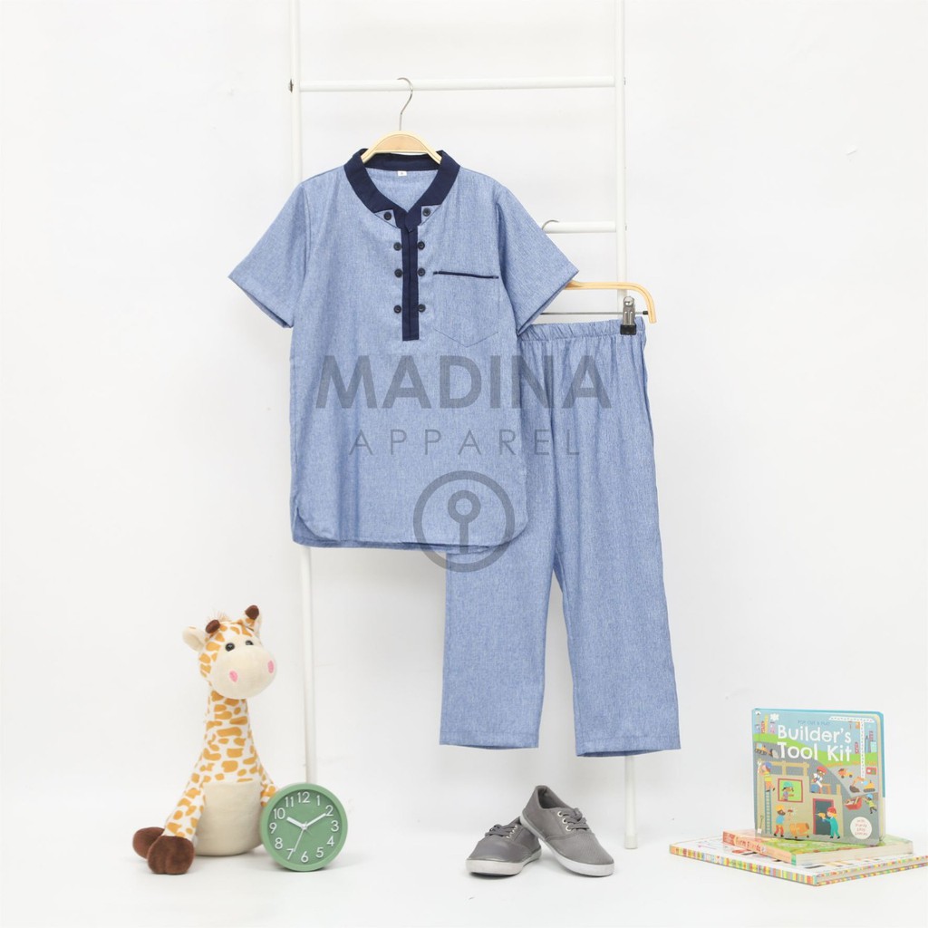 Baju koko anak stelan lakilaki Madina 2 12 tahun/Koko muslim anak