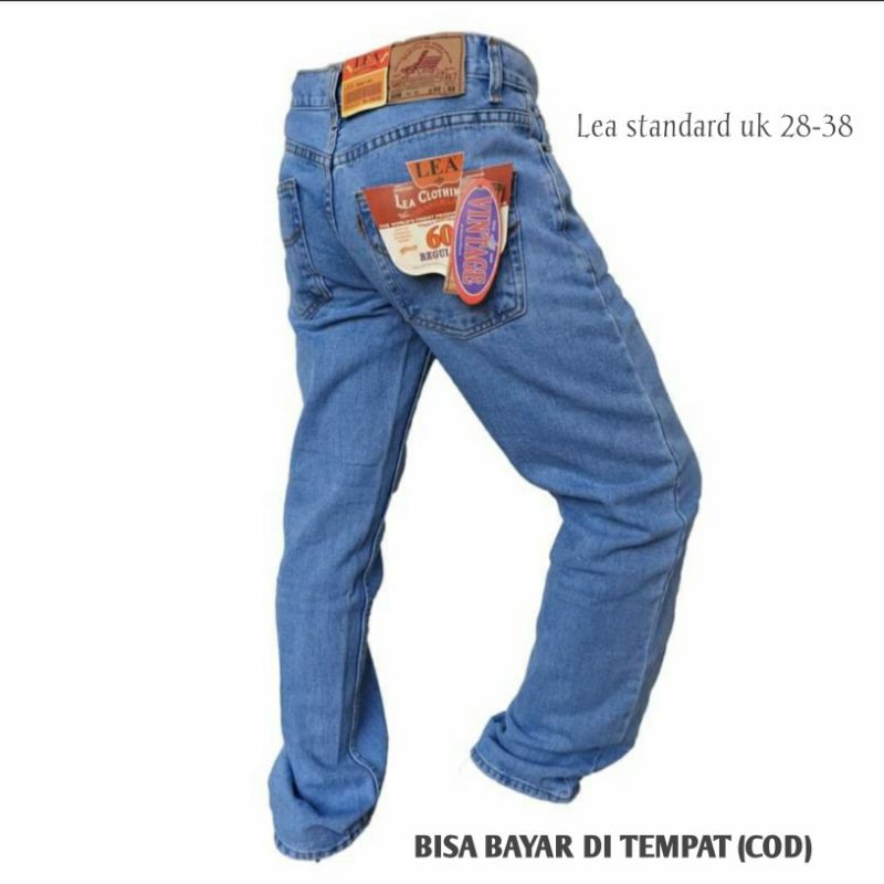 CELANA JEANS PRIA LEA STANDAR REGULER PREMIUM 28 sampai 38 bisa COD Shopee Indonesia