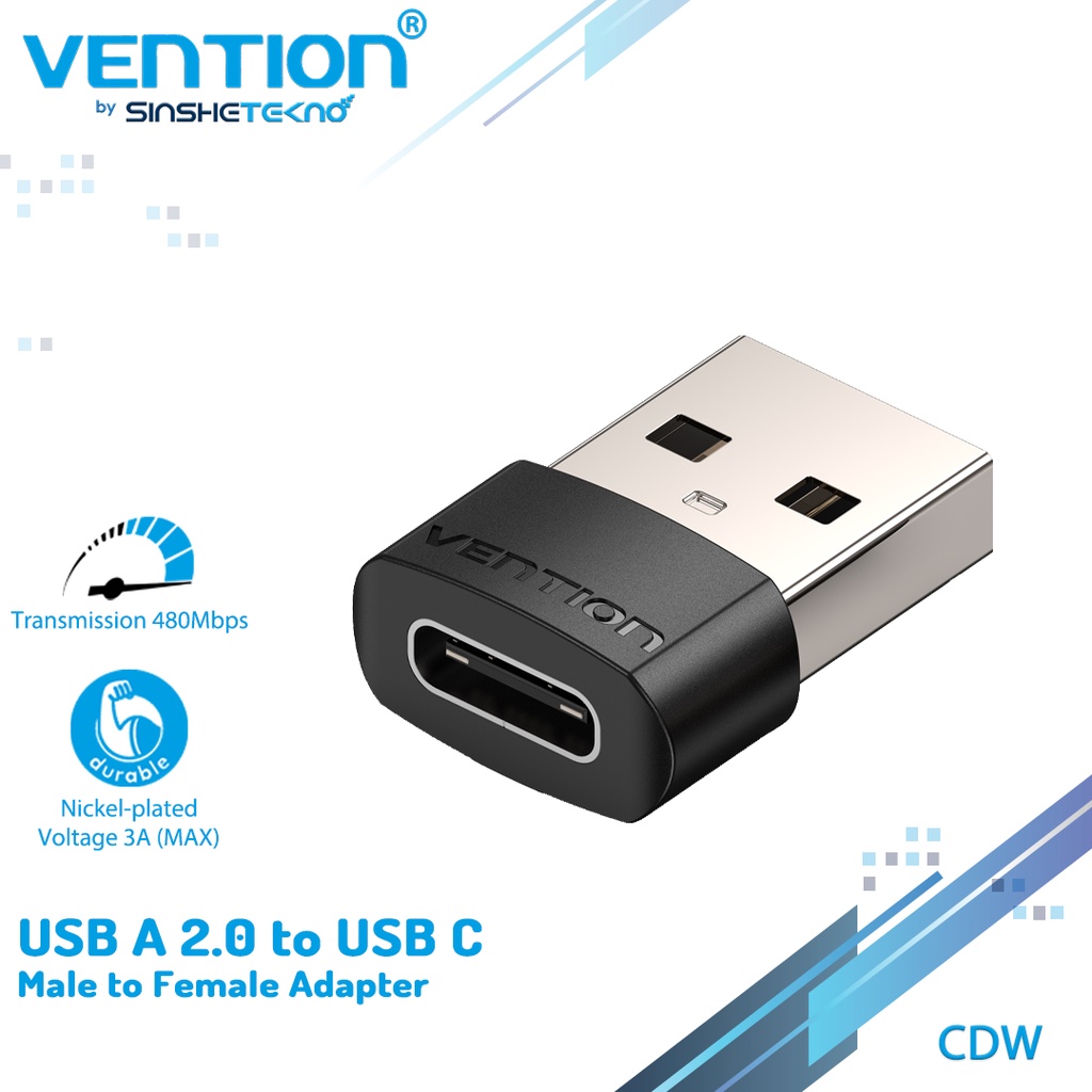 Jual Vention Usb A Male To Usb C Female Adapter Converter | Shopee Indonesia