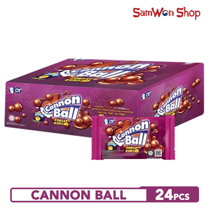 Jual Cannon Ball Choco (1 Box Isi 24 Pcs) - Permen Coklat Kunyah Lezat | Shopee Indonesia