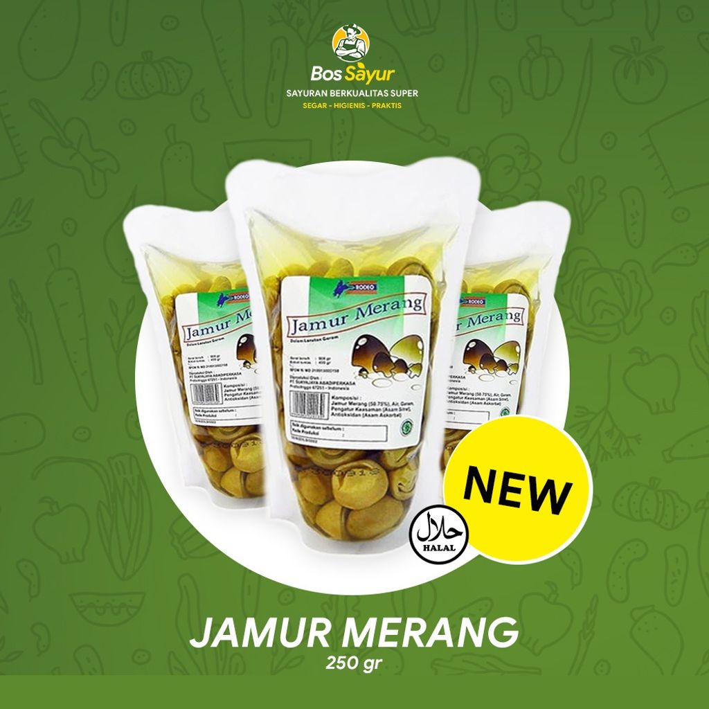 Jual JAMUR MERANG KEMASAN 250gr 1 PACK Indonesia