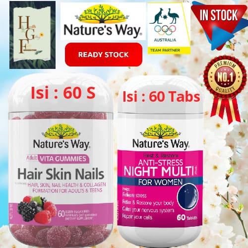 NATURE'S WAY VITA GUMMIES HAIR SKIN NAILS & NATURE'S WAY ANTISTRESS