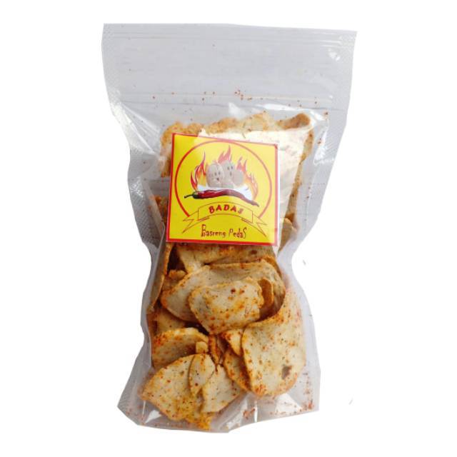 BADAS Keripik Basreng Pedas Baso Goreng Pedas 100gr
