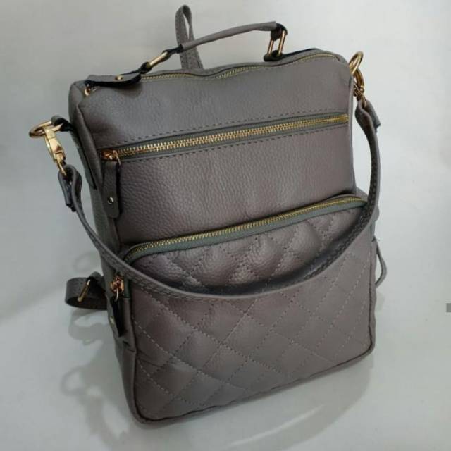 Tas ransel wanita Papirut arorat arorut terbuat dari kulit asli dari Shopee Rusia
