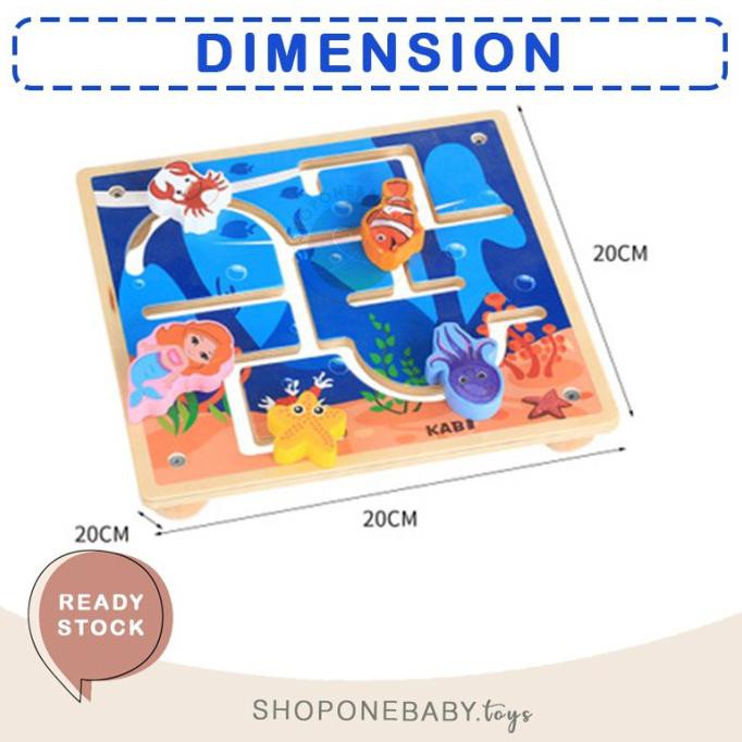 Urban Rail Submarine Transport Maze Puzzle Mainan Kayu Hadiah Anak