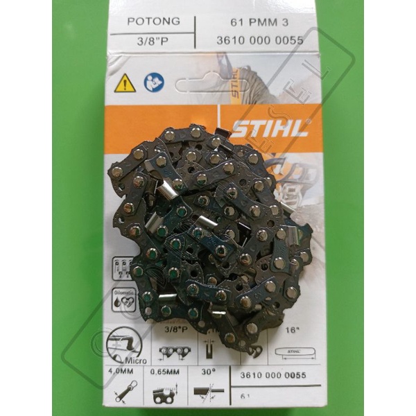 Jual RANTAI MS170180 27 MATA BAR 16 INCH SENSO CHAINSAW STIHL ORIGINAL