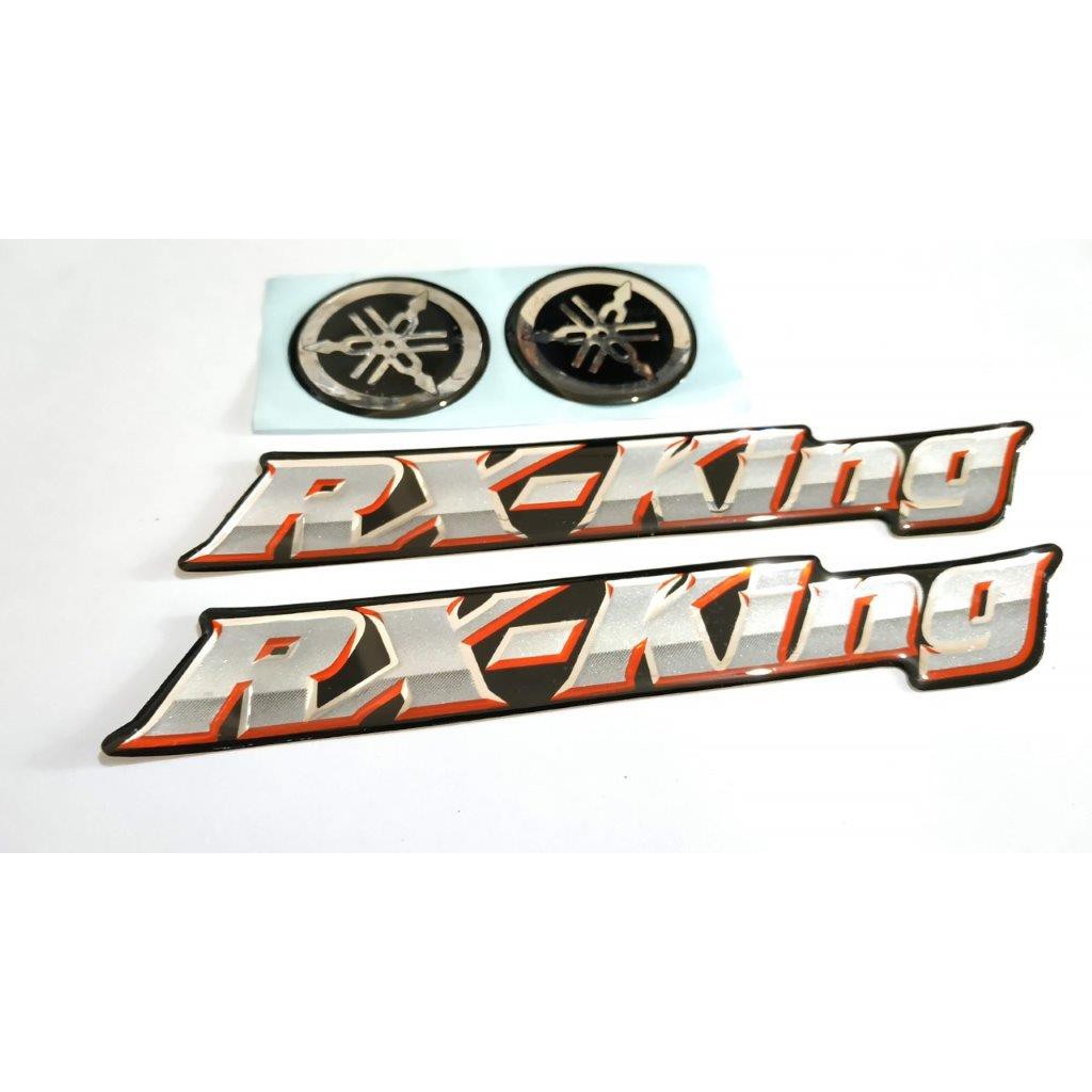 LOGO TULISAN RX KING KOMPLIT LOGO YAMAHA SILVER MERAH Shopee Indonesia