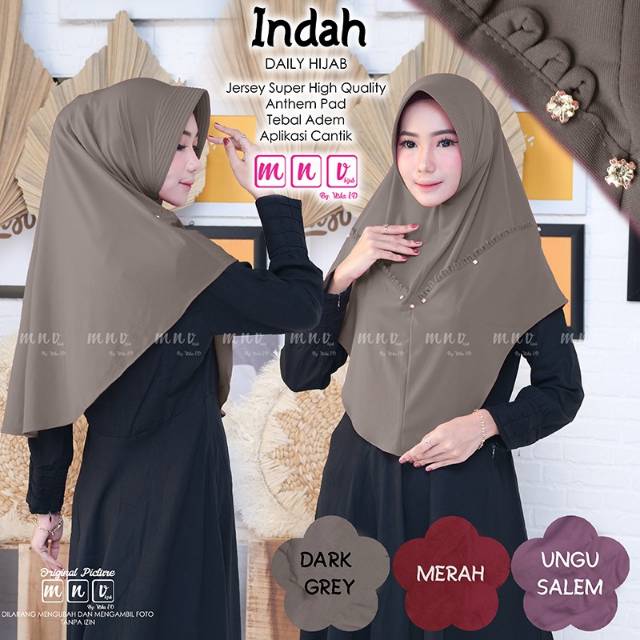 INDAH ORIGINAL RAQUMI HIJAB RAQUMI SOLO Jilbab Jersey Jilbab Pet