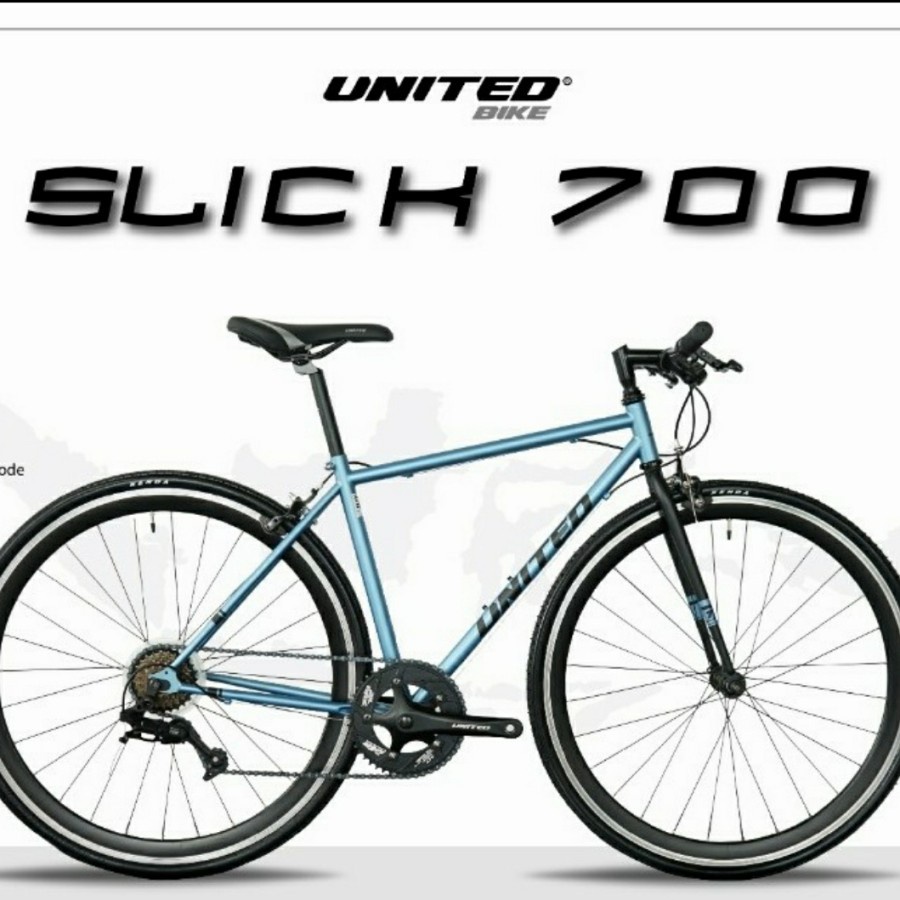 Jual Sepeda Balap United Slick 700 Fixie 8 Speed Hybird | Shopee Indonesia
