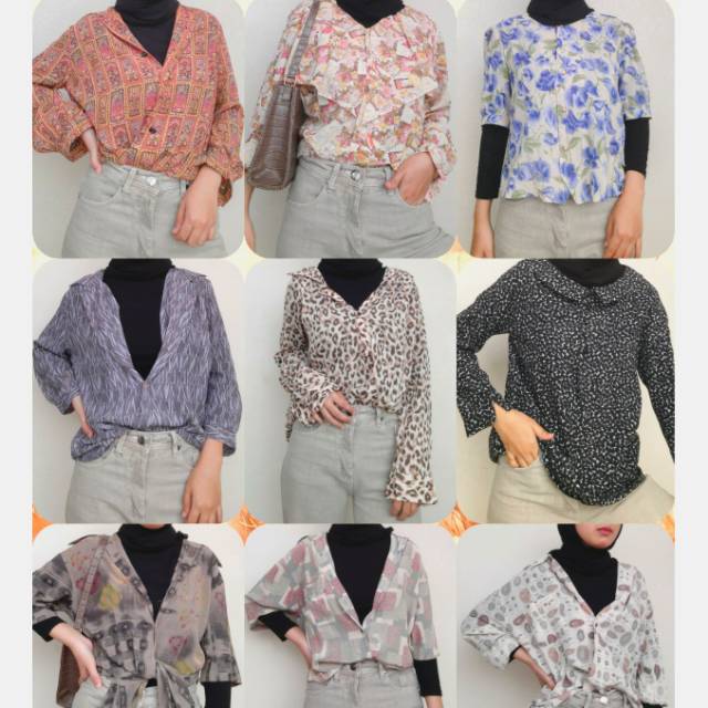 THRIFT SHOP kemeja vintage Shopee Indonesia
