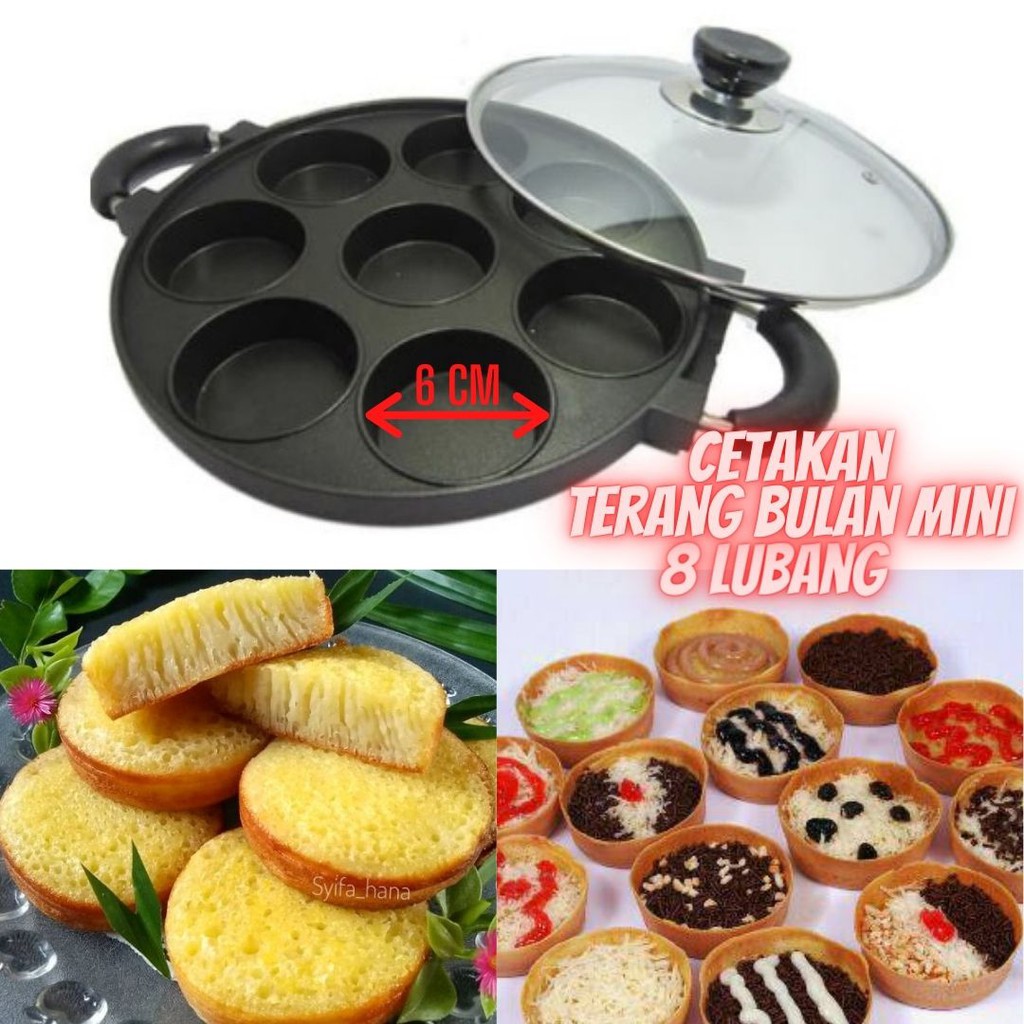 Cetakan Terang Bulan Mini Loyang Martabak Mini Teflon Cetakan Martabak Mini  Free Tutup Kaca | Shopee Indonesia