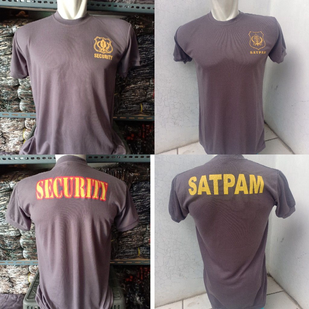 Jual Kaos Security / Satpam Warna Coklat | Shopee Indonesia